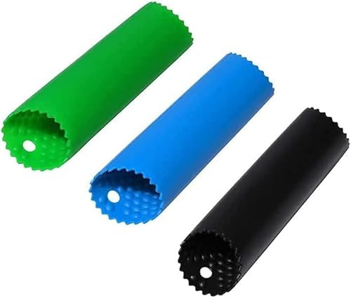 Knoblauchschäler, Hautentferner, Roller, einfach zu schälende Knoblauchzehen, mit bester Silikonschlauchrolle, Knoblauchschäler, Küchenwerkzeug (Grün, Blau, Schwarz)