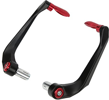 Leva del Freno Motociclistico, Protezione de Manos para Moto Moto Frizione Leva in Lega di Alluminio 2pcs Leve Moto Protetta Set Freno Frizione Protettore Manubrio per Mountain Bike (GOLD) (rosso)