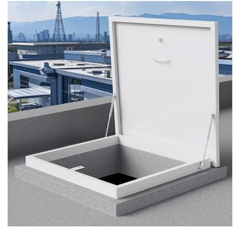 Roof Hatch, Steel Anti-Theft Door Galvanized Powder Coated Steel Roof,with Internal Handle Hatch Cover Can Venting, Deck Installation Roof Window