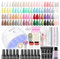 Peacecolor 53pcs Kit Semipermanente Unghie con Lampada, 20 Colori Kit Unghie Gel Completo y 4 Colori Gel Extension Professionale con Base y Top Coat