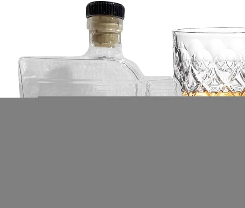 Lisutupode - Jarra para whisky, dispensador de borbón, camión semirremolque, contenedor de 375 ml (38 cl) para oficina con tapón para cumpleaños, casa, boda, bar