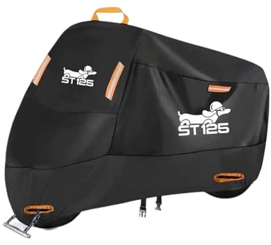 wasserdichte Motorradabdeckung Für Hon@&da DAX ST125 Motorradabdeckung wasserdichte Outdoor-Roller-UV-Schutz-Regenabdeckung(Medium)