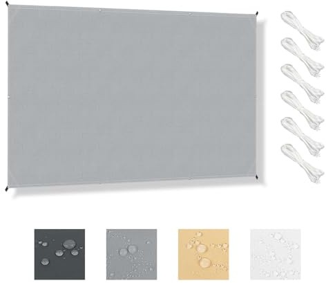 HENG FENG Vela Ombreggiante Rettangolare 1,5x3m, Grigio