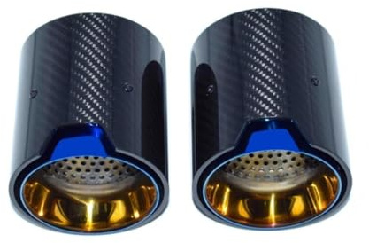 Terminali di scarico Per BMW Serie 3 Serie 4 320d 330i 330e 425 435 marmitta G20 G21 G23 terminale di scarico in fibra di carbonio Silenziatore di scarico(1 pair blue)