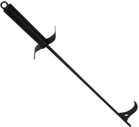 FIXOSHEE Attizzatoio in Acciaio per Braciere da Interno ed Esterno Pinze da Fuoco Manico Ergonomico e Accessorio per Caminetto Barbecue e Campeggio Portatile