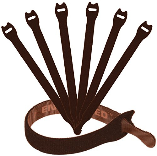 Reusable Cable Ties 1/2 x 8 (1.25cm x 20cm) - 30 Pack (Brown)