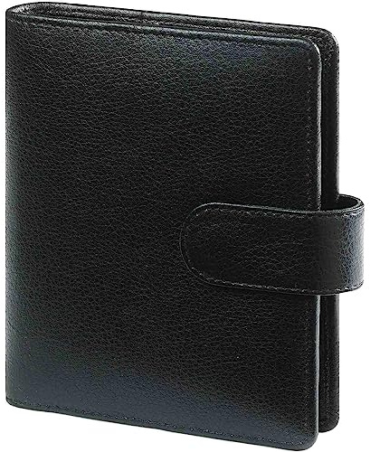 Nachfullbarer Tasche Terminplaner Organizer Schwarzes Leder 2024 2025 2026