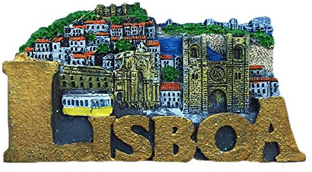 3D Lissabon Portugal-Souvenir-Kühlschrankmagnet, Reise-Aufkleber, Heim- und Küchendekoration Lissabon Portugal Kühlschrankmagnet