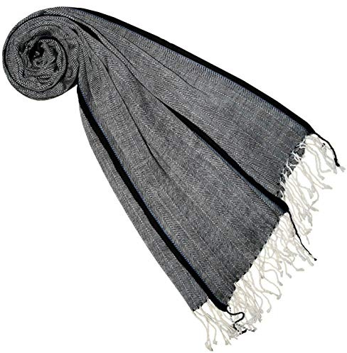 Lorenzo Cana Luxus Pashmina Schal Schaltuch 50% Kaschmir 50% Wolle vom Merino-Lamm Wolle Kaschmirschal Gewebt Damenschal Frauenschal