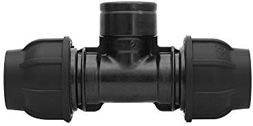Gebo Plast T-Stück mit Innengewinde PE Klemmfitting Abzweig Klemmverbinder IG (40 x 1 x 40 mm)