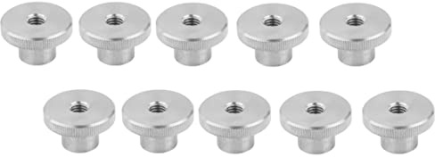 KIPP Rändelmutter hoch M5, H=11,5, Durchmesser D1=20, Edelstahl blank, VPE=10, 1 Tüte = 10 Stück
