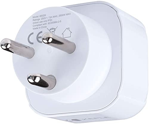 Dänemark Denmark DK, Greenland Grönland Adapter Plug Reisen Stecker Typ K zu EU Europe European Typ C E F Steckdose für Spain ES France FR Italy Italian IT Germany DE Griechenland Universal 3 Pin