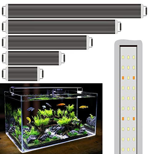 BPS Luz LED para Acuario Lámpara de Acuario 4000K Impermeable con Soporte Extensible (25W) BPS-6137