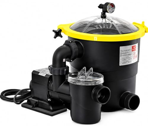 Depuradora de piscina TOPFILTER 4.800 l/h, ULTRASILENCIOSO bomba de solo 80W con prefiltro y conexión Intex ® / Bestway ® 32 y 38 mm