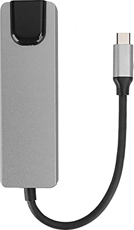 Docking Station USB C Digital Displaylink 5 en 1 Tipo-C Hub Aleación de Aluminio 5 en 1 Typec Hub a HDMI Adaptador 4K Typec a Gigabit Ethernet Rj45 Puerto de Expansión