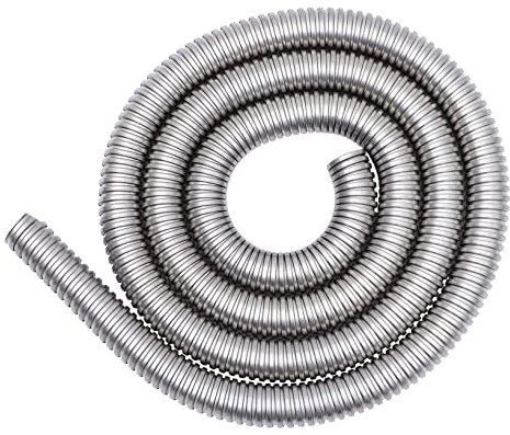 Cabilock Organizzatore Per Cavi in Tubo Flessibile Acciaio Inox, Guaina Protettiva Elicoidale, 3 Metri, Diametro Interno 32 Mm, Adatto Per Ambiente Domestico, Colore Argento