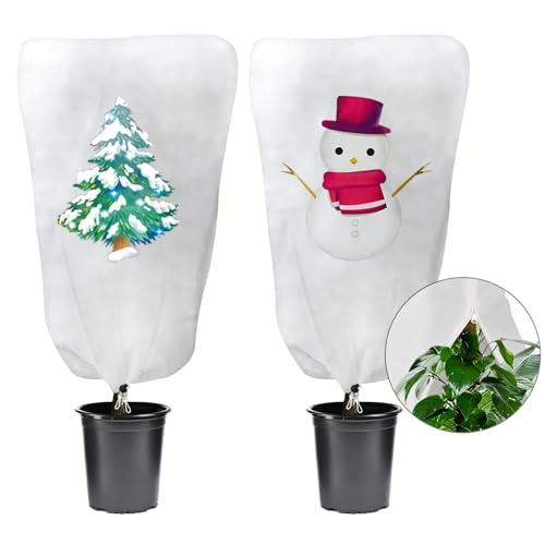 Miioto Copri Piante Inverno, Copertura Piante Inverno, Protezione Piante Inverno, Velo da Sposa per Piante con Cerniera, Adatto per la Copertura Invernale di Palme, Ulivi e Altre Piante 80x100 cm