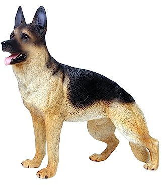ibasenice Simulierter Deutscher Schäferhund Modell Desktop Schmuck Lebensechte Tier Modell Aus Sicherem Material Für Home Büro Dekoration