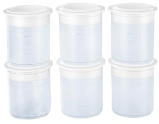 Generisch PacoJet Lot de 6 gobelets à pacossier en plastique avec couvercle, 139161E0000