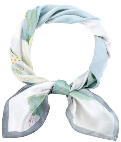 SPFASZEIV 100% Natürliche Maulbeerseide Schal Damen 68×68 cm Quadratisch Seidentuch Leicht Halstuch Seide für Frauen