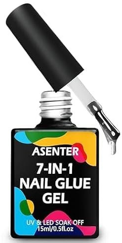 ASENTER 7gel Unghie Per Finto UV, Colla Unghie Finte UV, Gel Rubber Base, Reinforcement, Nail Extend