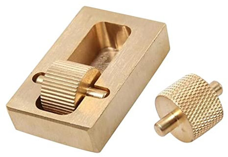 Lederhandwerk DIY Messing Färbeöl Box Werkzeug Doppelrollen-Set | Robuste Handwerkzeuge für Ledergürtel | Schnell & einfach zu bedienen | Kupfermaterial | Ölsparend | Praktisches Werkzeug für