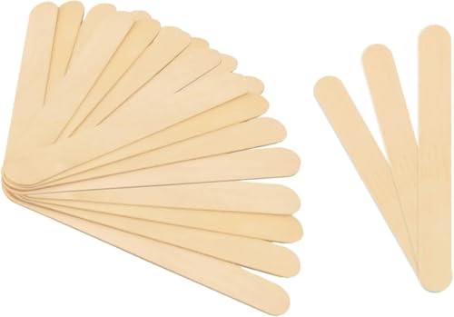 Mibly 150 Pcs Large Wax sticks for Waxing Disposable Wooden Spatulas – Durable Wax Sticks for Hair Removal on All Body Parts, Ideal for Salon or Home usage.