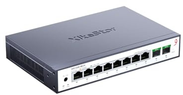XikeStor Commutateur Ethernet 8 Ports 2.5G/10G, 8 × 2.5G RJ45, 2 × 10G SFP+, boîtier en métal, Plug & Play, sans Ventilateur et Silencieux, pour Table ou Mur, idéal pour NAS