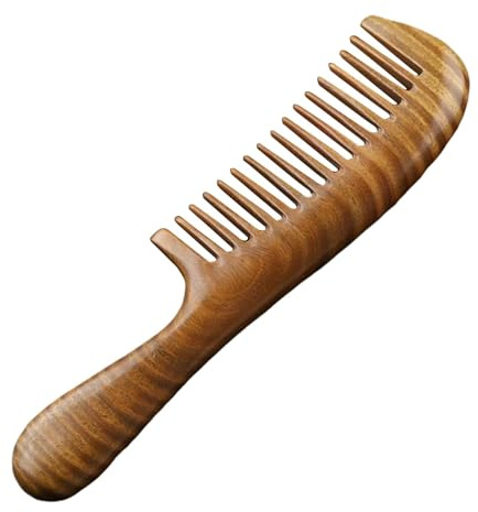 Holzkamm | Handgefertigter Kamm zum Entwirren von Haaren – Frauen Haarstyling-Werkzeuge, ergonomischer Sandelholz-Entwirrungskamm für Zuhause, Schule, Reisen