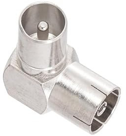 HiAoey 1 Stücke TV PAL RF Messing Buchse auf Stecker 90 Grad Rechtwinklig Koaxial Adapter Antenne Koaxialkabel Stecker auf Buchse Stecker