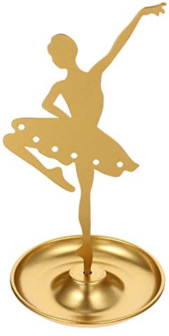 TOPBATHY Schmuckhalter Halsketten Puppe Mädchenohrringe Anzeige Schmuckbaumständer Stand wohnungseinrichtung wohnungsdeko Ohrringe Ausstellungsständer Schmuck-Organizer-Ständer Eisen Golden