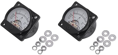 rieder 2X Class Misuratore di Amperometro A Pannello Rotondo Analogico Ac 0-5A da 2,5 Pollici Nero