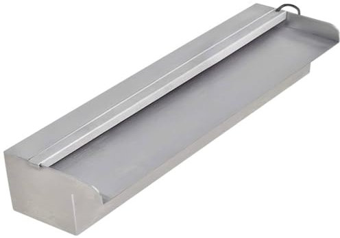 Cascata per Laghetto Rettangolare con LED in Acciaio Inox 45 cm (3,1KG)