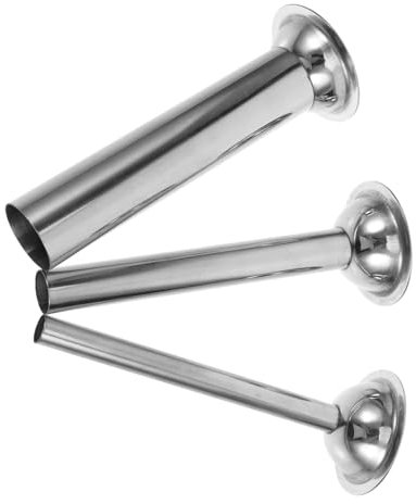 Holibanna 3pcs Stainless Steel Meat Filler Tube Sausage Casting Tube for Sausage Machine
