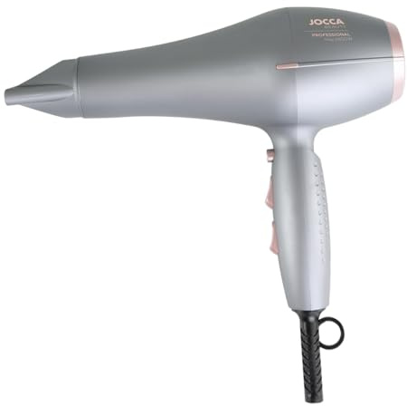 JOCCA - Secador de Pelo Profesional 2600W – Motor AC, 2 Velocidades y 3 Niveles de Calor, Función Iónica, Chorro Frío, Concentrador, Protección Antisobrecalentamiento