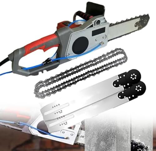 Tronçonneuse électrique avec pompe à eau et 2 chaînes/2 guides-chaînes, machine de découpe murale électrique pour granit/béton/marbre, équipement industriel de découpe de béton,Depth35cm