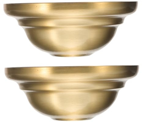 Deckenlampen Messing 2 Stück Goldfarben Hakenplatten für Pendelleuchten | Lichtüberdachung im Vintage Stil, Große Platte mit Britischer Hutform, Lampenschirm Decke