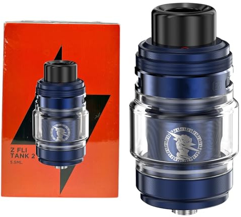 Atomizador Z Fli Tank 2 de 5,5 ml con flujo de aire superior compatible con bobinas de la serie Z con sistema a prueba de fugas para Aegis Legend 5 Mod - Sin nicotina, sin líquido