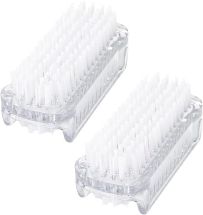 Lot De 2 Brosse A Ongles Main,Brosses de Nettoyage pour Ongles Double Face Brosse à Ongles,Transparents,brosse ongle nettoyage,pour Nettoyage les Ongles Quotidien