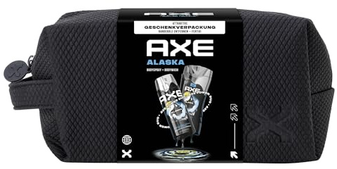 Axe Geschenkset Alaska Pflegeset mit Bodyspray, Duschgel und Kulturbeutel(150 ml + 250 ml)