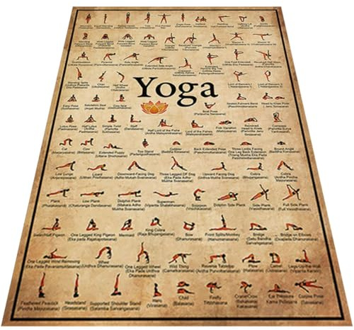VANZACK Dekoratives Yoga Wandbild Handgefertigtes Poster mit Yoga Haltung für Treppenbereich und Korridor Kreative Wanddekoration für Räume