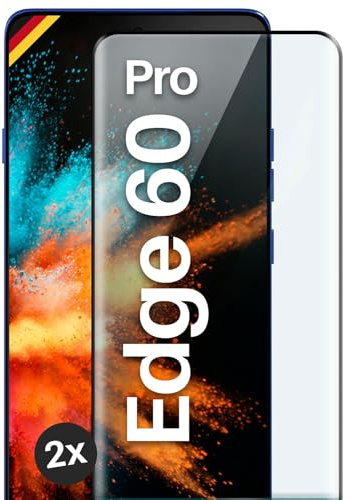 moex CurveProtect Tempered Glass Screen Protector for Motorola Edge 60 Pro, Full Screen Protector Rimless, Full Screen Completely Covered, Tempered Glass Screen Protector, Curved 3D Glass Film, Black