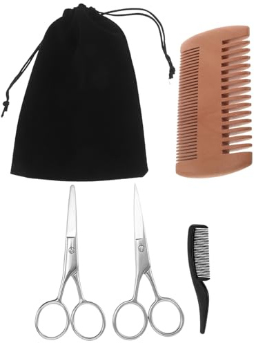 Veemoon Set De Afeitado Para Hombre Tijeras Para Bigote Herramientas Para El Cuidado De La Barba Herramienta Para Moldear La Barba