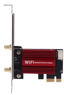 Sxhlseller Tarjeta de Red WiFi PCI Express de Doble Antena de 1200Mbps para PC de Escritorio, Compatibilidad Multisistema para Sistemas Operativos