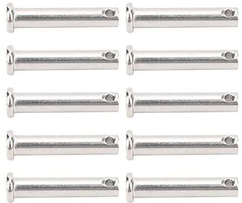 Beufee Perni con Forcella, 10 Pezzi Perni di Collegamento a Testa Piatta a Foro Singolo Cerniera di Collegamento per Trattori Rimorchi Rasaerba Collegamento Meccanico