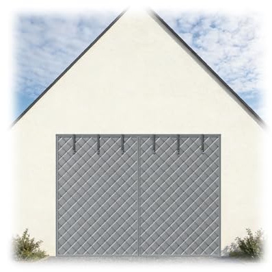Winter Magnetic Weatherproof Curtain, Cotton Garage Door Insulation Kit for Carports Workshop, Thermal Insulated GarageDoor Screen Cover(Grey,W440cm x H310cm)