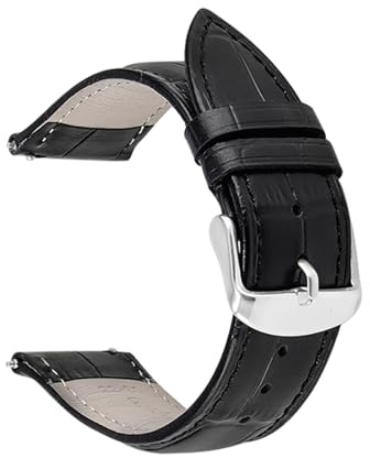 SUGARJAR 18/20mm Slätt Läder Klockarmband Kompatibelt med Withings ScanWatch 2 (38mm/42mm), Retro Handgjort Rindsläder Band för Withings ScanWatch Light/Nova Brilliant/ScanWatch Nova Unisex
