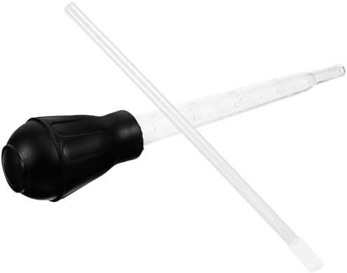 Garneck Pulitore per Acquario Manuale 29-55 Cm, Aspiratore di Ghiaia in Plastica Nero Sifone e Strumento per Cambio Acqua, Accessorio per Pulizia Serbatoio e Rimozione Rifiuti in Acquari