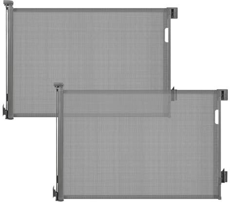 Sekey Treppenschutzgitter Ausziehbar 2er-Pack 0-150 cm, Höhe 97 cm,Treppenschutzgitter ohne Bohren, Absperrgitter Baby für Tür, Treppe, Haustier