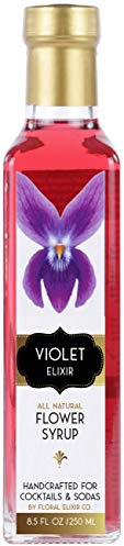 Floral Elixir Co. - All Natural FLOWER Syrup for Cocktails & Sodas, 8.5 oz (Violet)